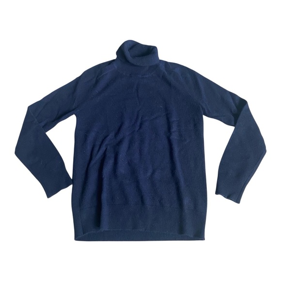 Quince 100% Mongolian Cashmere Turtleneck Sweater Sz XS Navy NEW - Picture 4 of 5